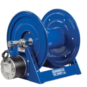 CoxReels 100' Electric Hose Reel with 4-Way Guide Rollers