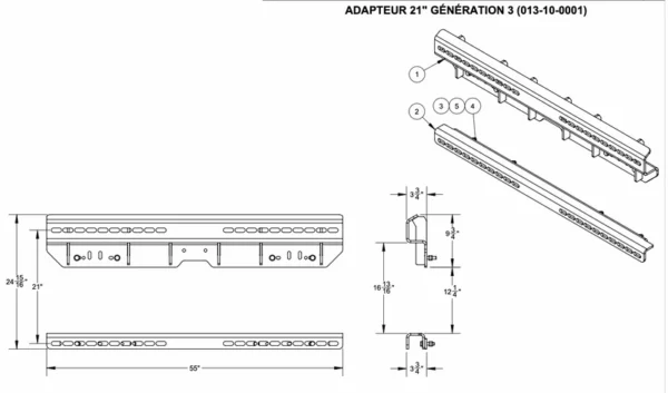 21" HOOK ADAPTOR | METAL PLESS ADPL21-P