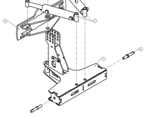 AGRILIGHT 3 POINTS LOWER PINS | METAL PLESS AGLT/12-3