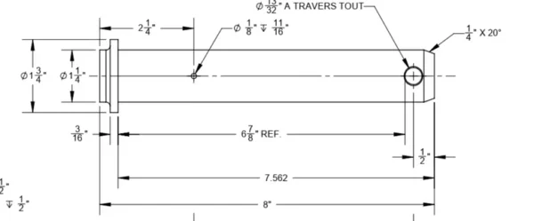 PIN WITH BOLTS AND NUTS | METAL PLESS P-216 - Image 2