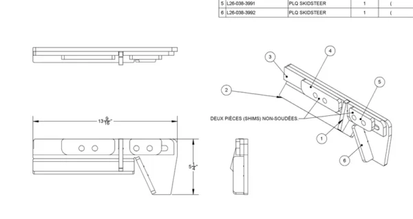 UPPER PART SKID STEER QUICK ATTACH CASE 321D | METAL PLESS QASS 321-P